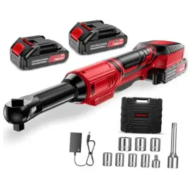 Crw200-r Vkdemer 3/8 Cordless Ratchet Wrench Set 60ft-lbs Extended Electric With
