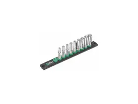 Wera 05005410001 - Magnetic Socket Rail A Deep Set 1/4ft Drive 9pcs