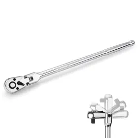 Workpro 820909613145 1/4 Inch Drive Extra Long Flex Head Ratchet Silver