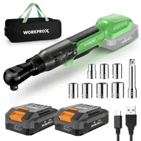 Workpro B0dkhy748n Workprox Electric Ratchet Wrench 3/8 Set 20v Cordless Kit