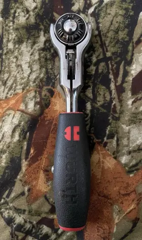 Wurth 07310103140 Socket Wrench With Rotating Head And Adjustable Handle 3/8