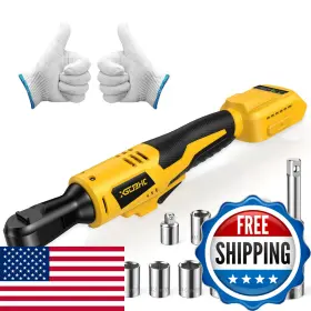 Xgobhc B0g4w3fwlq 3/8 Inch Cordless Ratchet Wrench For Dewalt 20v Max Battery - 75ft-lbs Brushless Mot