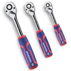 Workpro 3-PIECE Ratchet Set, 1/4", Set: 3/8", 1/2", Chrome New. Price: $46.23.