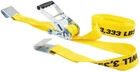 Heavy Duty 27' Polyester Ratchet Tie-down With Flat Hooks, 10,000 Lbs Load Capac New. Price: $50.69.