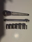 Vintage Snap-on F70A Ferret 3/8" Ratchet + F-6 Extension Sockets Usa Used. Price: $250.00.