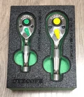 Uyecove 2PC Color Coded Stubby Ratchet Set W/ Foam Tray 1/4 & 3/8DR New. Price: $46.49.