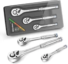 Duratech 3-PIECE Ratchet Set, 1/4", 3/8", 1/2", 72-TOOTH With Quick-release Reve New. Price: $50.36.