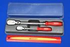 Snap-on Tools 1/4" & 3/8" Drive Dual 80 Red Hard Grip Flex-head Ratchet Set New. Price: $378.32.