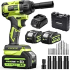 Robustrue 1/2" Cordless Impact Wrench W/ 550N.M Torque 2X4.0AH For Multiple Uses New. Price: $66.49.