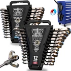 Premium 24-PIECE Flex-head Ratchet Wrenches Set With Magnetic Organizers, Metric New. Price: $72.98.