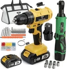Tegatok 2-PIECE Power Tool Set, Including Electric Drill And Ratchet Wrench New. Price: $110.00.