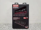 Icon WRFS-8 Sae Piece Professional Flex Ratcheting Wrench Set 5/16" To 3/4" New. Price: $69.99.