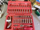Tekton SKT05303 1/4 Inch Drive 6-POINT Socket And Ratchet Set, 56-PIECE Used. Price: $90.00.