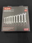 Icon WRSTFM-10 Piece Ratcheting Stubby Flex Head Wrench Set Metric 10-19MM New. Price: $115.00.