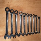 Gearwrench Sae Ratcheting Set 10PC Combination Wrenches Used. Price: $45.00.