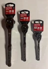 Craftsman CMMT86723 CMMT86722 CMMT86721 1/2" 3/8" 1/4" Low Profile Ratchet Set New. Price: $35.99.