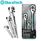 Duratech 3PCS Ratchet Set 1/4" 3/8" 1/2" Drive Quick-release 90-TOOTH Reversible New. Price: $29.49.