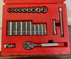 Proto Professional J52134 Socket Set 3/8" Drive 22 Piece 6 Point Fractional Used. Price: $85.00.