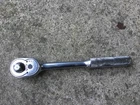 Vintage Indestro 3/8" Ratchet 6272 U.s.a. Chrome Knurled Handle 7.5" Used. Price: $8.54.