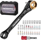 Workpro 34PC Offset Ratcheting Screwdriver Low Profile Wrench Bit Socket New. Price: $19.79.