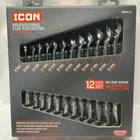 Icon WRFM-12 Professional Flex-head Metric Ratcheting Wrench Set New (4274). Price: $120.00.