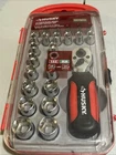 New Husky 25-PIECE Dual-sided 1/4 3/8 Stubby Socket Set 607 716 Complete. Price: $24.00.