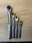 Craftsman 1/2" 3/8" 1/4" Quick Release Ratchet Vn 44809, 44808, 44811, 44807 Used. Price: $100.00.