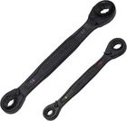 Klein Tools 68216M 4-IN-1 Reversible Ratchet Wrench Set: 90-TOOTH (2-PIECE) New. Price: $45.90.