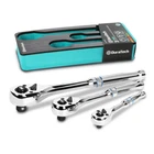 Duratech 3PC Ratchet Set 1/4" 3/8" 1/2" Drive Handle 90-TOOTH Reversible New. Price: $30.99.