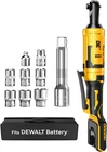 3/8 Inch Cordless Ratchet Wrench For Dewalt 20V Battery, 88FT-LBS, 0-400RPM, Ele New. Price: $110.78.