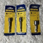 Lot Of 3 Irwin Impact Magnetic Nut Driver Bits Assorted Sizes New. Price: $10.99.