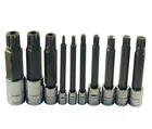 Tools, ATD-13781 10 Pc. Extra Long Triple Square Spline Bit Socket Set New. Price: $47.99.