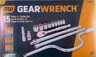 Gearwrench 80690 15 Pc. 3/8" Drive 12 Point Standard Sae Mechanics Tool Set New. Price: $40.00.