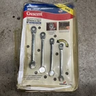 4PC Crescent 3/8 To 9/16" Ratcheting Reversible Combination Wrench Set Nos New. Price: $36.00.
