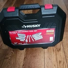 Husky 52-PIECE 1/2" Drive Mechanics Tool Set Sae/metric Hard Case Black/red New. Price: $125.00.