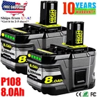 2PACK For Ryobi 8.0AH P108 High Capacity Battery 18VOLT Lithium-ion One Plus New. Price: $31.97.