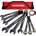 Workpro 9PC Anti-slip Ratcheting Wrench Set Sae 1/4-3/4 72TCR-VBLACK W/ Roll Bag New. Price: $76.24.