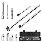 Koopool 10PC Breaker Bar Set Flex Head 1/4 3/8 1/2 Drive Extensions Kit New. Price: $52.99.