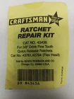Craftsman Ratchet Repair Kit 43436 3/8" For 43781 & 42794 Flex Head Made In Usa New. Price: $40.00.