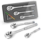 Duratech 3-PIECE Ratchet Set, 1/4", 3/8", 1/2", 72-TOOTH With Quick-release R... New. Price: $46.32.