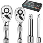 Duratech 4PCS 1/4" 3/8" Drive Stubby Ratchet Set With Extension Bar 72-TOOTH New. Price: $18.59.