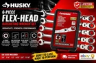 Husky Flex Head Ratcheting Combination 12 Point Wrench -6PIECE Sae Set New. Price: $48.25.