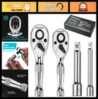 Stubby Ratchet Set 1/4" & 3/8" With Extensions, 4-PIECE, Reversible Quick-releas New. Price: $37.99.