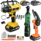 Tegatok 3-PIECE 20V Cordless Tool Set, With Charger And Accessories New. Price: $110.00.
