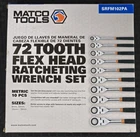 Matco Tools SRFM102PA 10PC Ratcheting Flex Head, Comfort Grip Wrench Set Used. Price: $299.99.