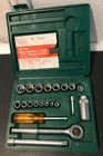 Vintage Sears Metric Socket 22 Pc 1/4" & 3/8 Complete With Ratchet Japan Used. Price: $48.87.