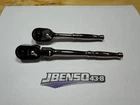 Snap-on Tools Usa New 2PC 1/4" Drive Quick Release Fixed & Flex Head Ratchet Set. Price: $299.95.
