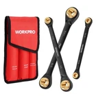 Workpro 3-PIECE 4-IN-1 Reversible Ratcheting Wrench Set Sae Anti-slip 72-TOOTH New. Price: $51.99.