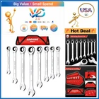 Egofine 8-PIECE Metric Ratcheting Wrench Set Chrome Vanadium Steel New. Price: $53.11.
