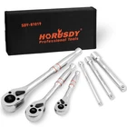 Horusdy 3-PIECE Ratchet Set, 1/4 3/8 1/2" Drive, Silver New. Price: $44.26.